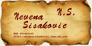 Nevena Šišaković vizit kartica